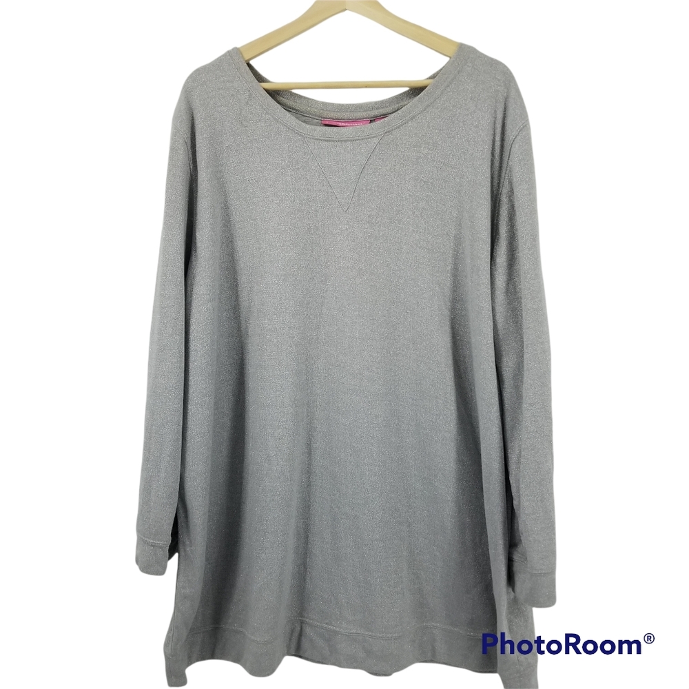 WOMAN WITHIN SILVER PLUS SIZE SWEATSHIRT